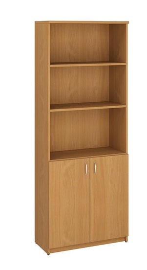 Шкаф широкий полузакрытый (3 открытые полки)