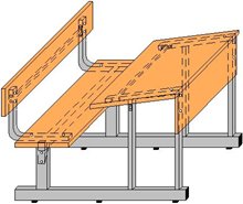 Моноблок аудиторный трехместный