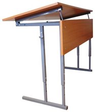 Парта ученическая 1 местная регулируемая с регулируемым углом наклона столешницы