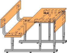 Моноблок аудиторный 1-но мес. регулируемый по высоте с рег.стол.